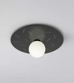 Plafonnier Plate And Sphere Sliver Perforation - 65cm - Cuts -BLOU PARIS Soldes plafonnier plate and sphere 1