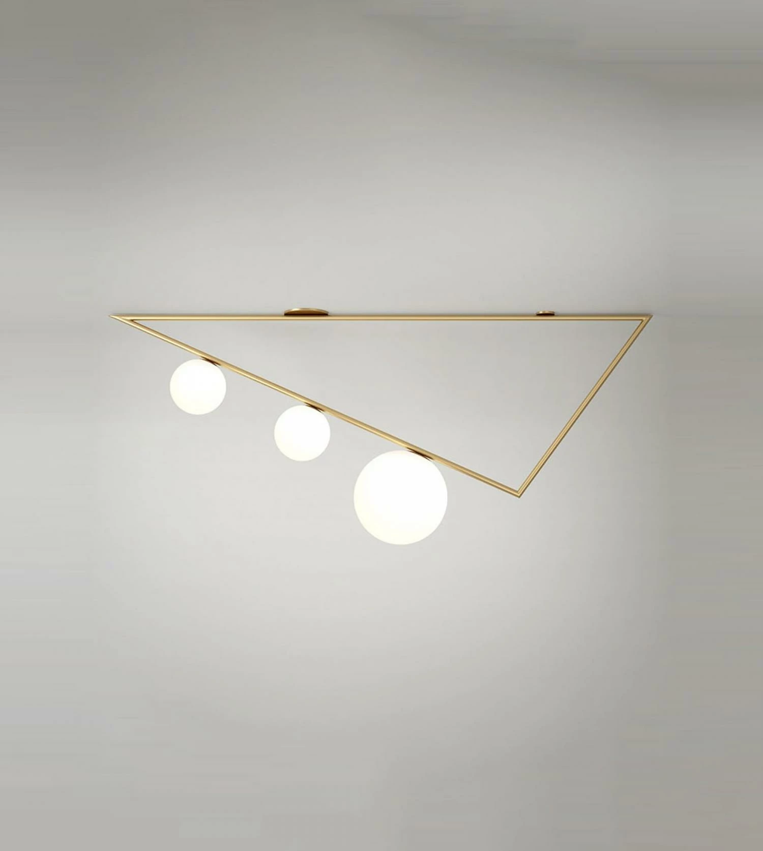 Plafonnier TRIANGLE 3 Globes - 1m50 4 Plafonnier TRIANGLE 3 Globes - 1m50 – Image 2