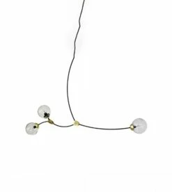 Suspension Ivy3 Avec Globes En Verre Fumé