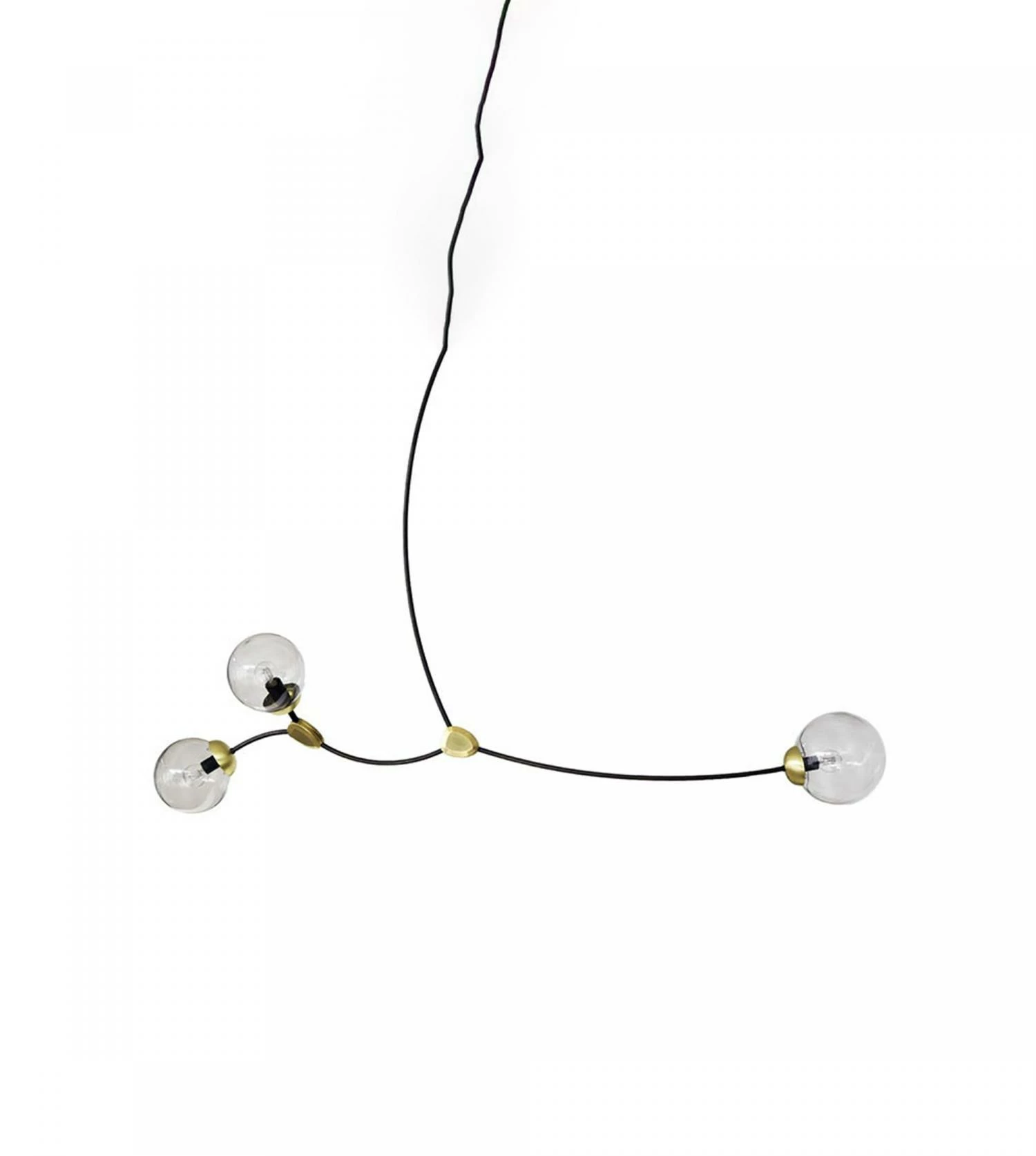 Suspension Ivy3 Avec Globes En Verre Fumé 3 Suspension Ivy3 Avec Globes En Verre Fumé