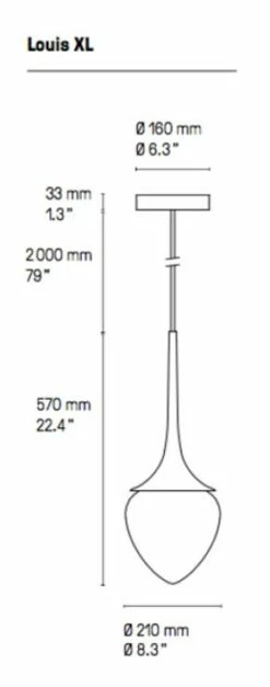 Suspension Louis - XL -BLOU PARIS Soldes suspension louis xl 4