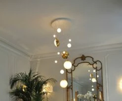 Suspension Lune Et Satellite 4+3 -BLOU PARIS Soldes suspension lune 6